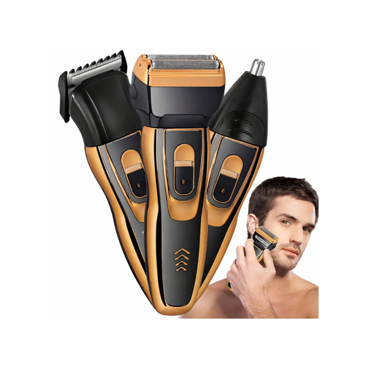 Kit Maquina Barberia 3 En 1 Geemy Gm595